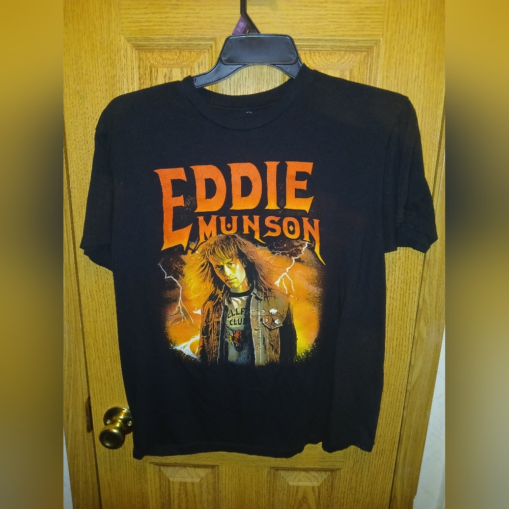 Eddie Munson Graphic T-Shirt - Black Large